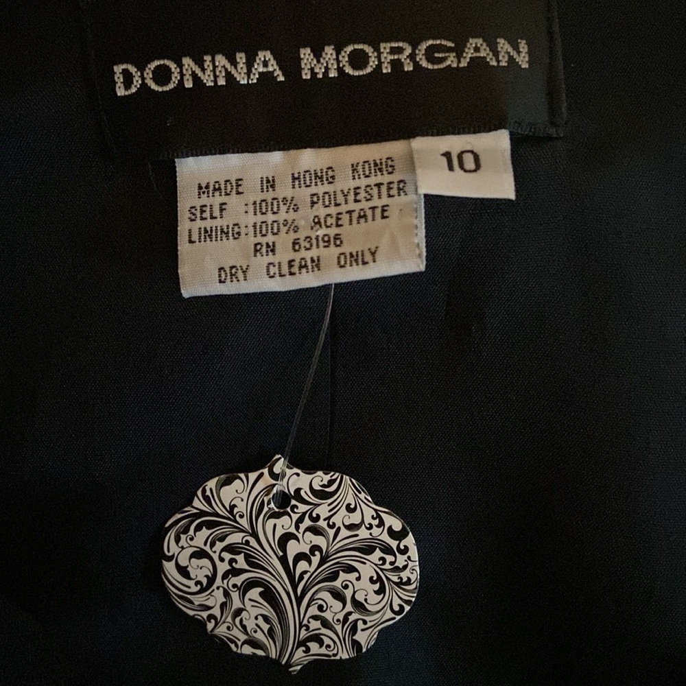 Vintage Donna Morgan Women’s Black Embellished Blazer Jacket Size 10 Career - Picture 6 of 6